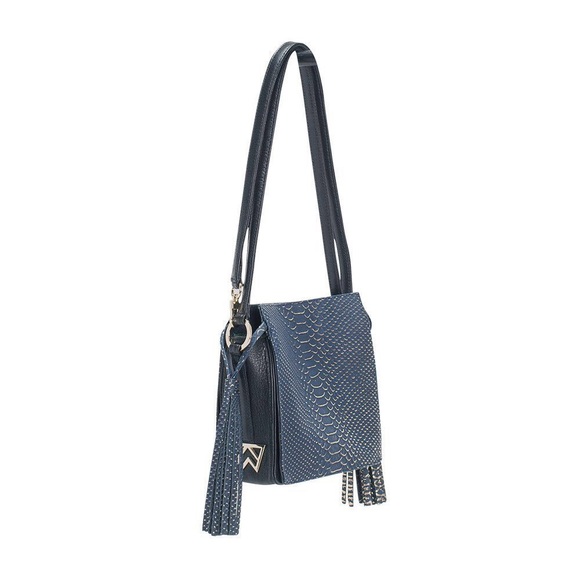 kelly wynne Handbags - Kelly Wynne Sorry Not Sorry Satchel Navy Cobra